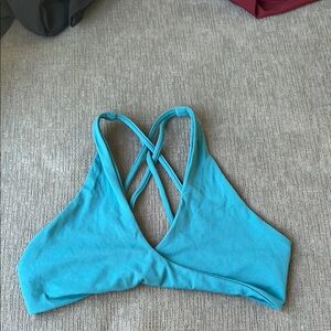 Women's Blue Cross-Back SPORTS BRA